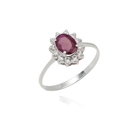 Anillo Mini DIANA Rubí GOLD