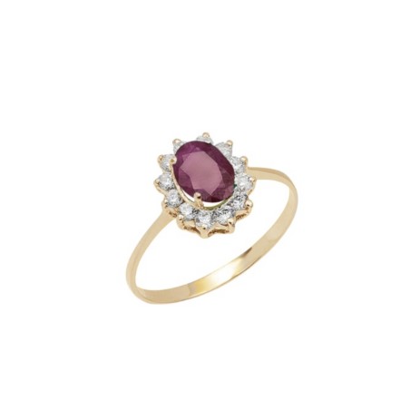 Anillo Mini DIANA Rubí GOLD