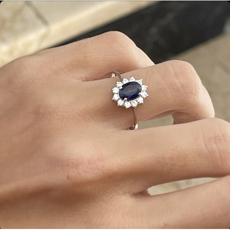 Anillo Mini DIANA ZAFIRO GOLD