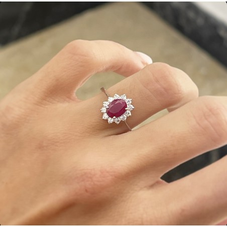 Anillo Mini DIANA Rubí GOLD