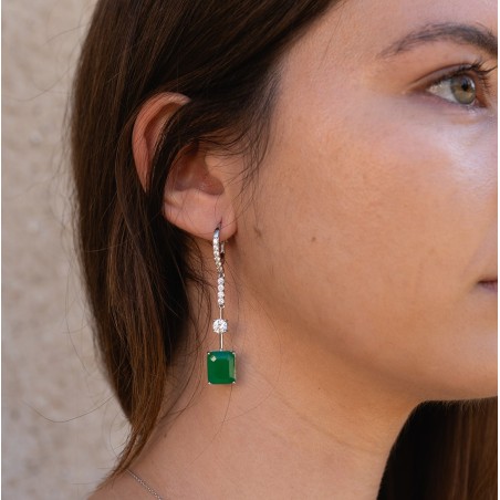 Pendientes LETO Cuarzo Verde