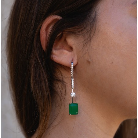 Pendientes LETO Cuarzo Verde