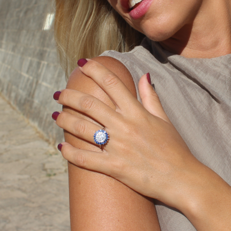 Anillo DONATA Zafiro Gold