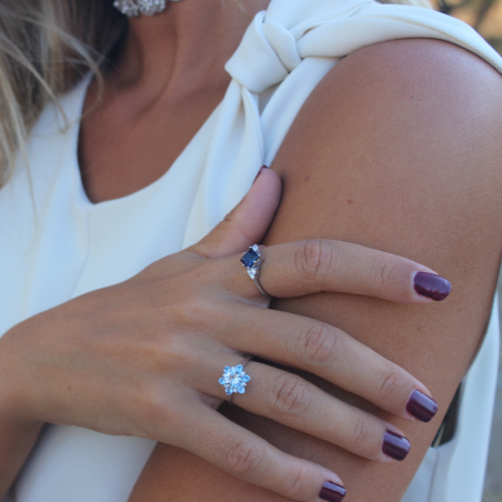 Anillo GIULIA Aguamarina Gold