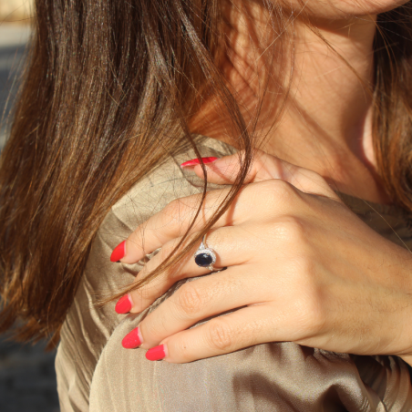 Anillo ADRIANA Zafiro Gold