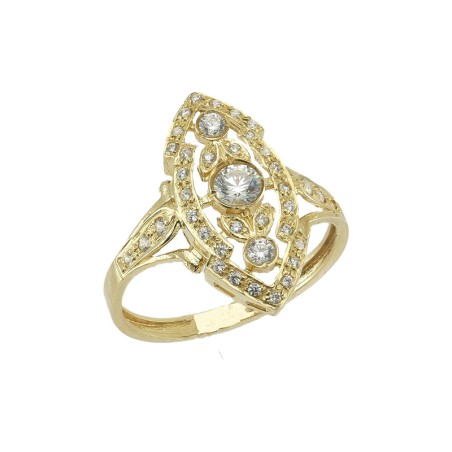 Anillo PRISCILA Gold Art Deco
