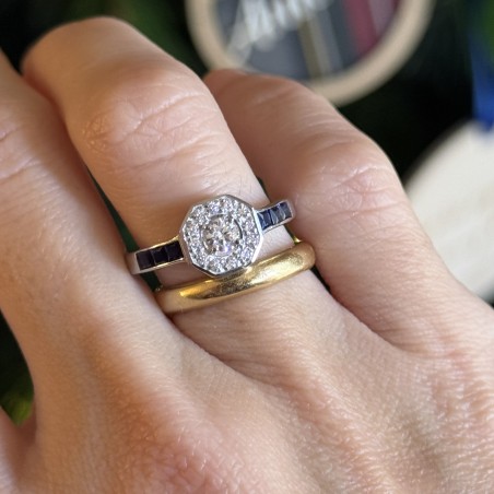 Anillo Camille Zafiro Plata