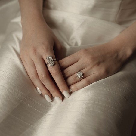 Anillo ANASTASIA Plata Art Deco